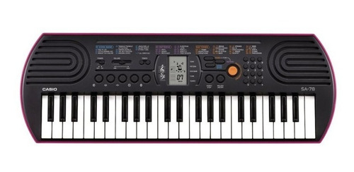 Imagem 11 de 11 de Teclado musical Casio Mini SA-78 44 teclas preto/rosa