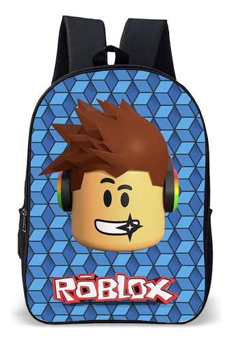 Mochila Escolar Infantil Menino Game Blox Cor Ms0231 Desenho Do Tecido Lisa