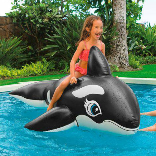 Bote Baleia Intex Infantil Bomba Eletrica Piscina Diversão