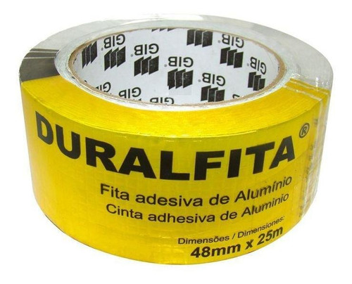 Fita Adesiva Alumínio Duralfita 4,8cm X 25m