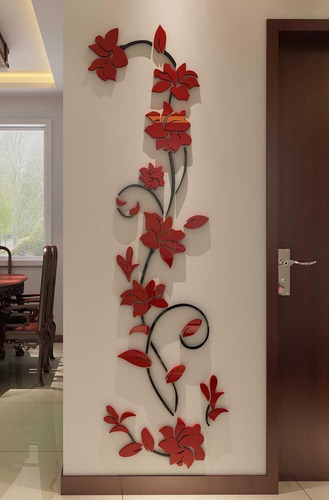 Murales De Pared De Flores De Ratán En 3d Para La Sala De Es