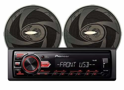 Combo Radio Auto Pioneer Mvh-85ub + Parlantes Mul-t-lock 6.5