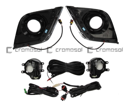 Kit Faro Auxiliar Hilux C/vira Y Luz Diurna 2016 Al 2019 Drl