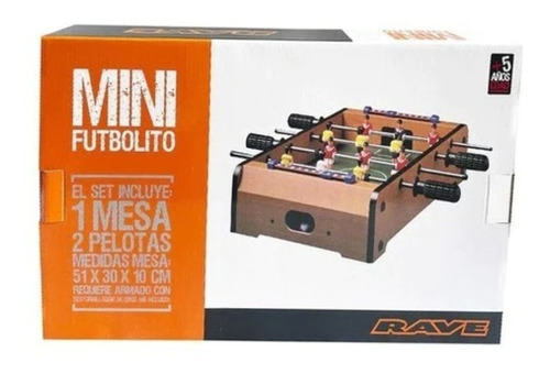 Juego De Mesa Metegol Portatil Mini Futbolito Rave Ik0404