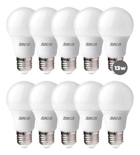 Lámpara Led Sica 13w Cálido / Frío - Pack X 10u