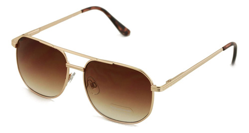 Vwe Gafas De Sol De Metal Lente Spring Hinge Square Gold