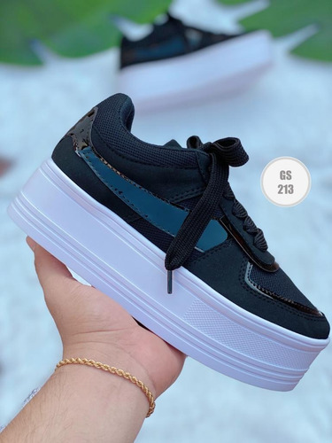 Zapatos Doble Piso Tenis Bota Deportiva Mujer Plataforma