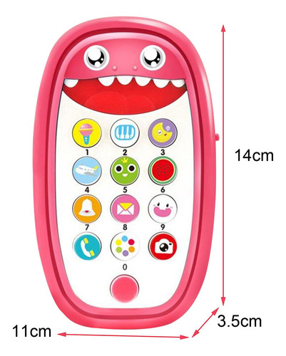 Crianças Shark Music Phone Toys Lights Music Play E Rosa