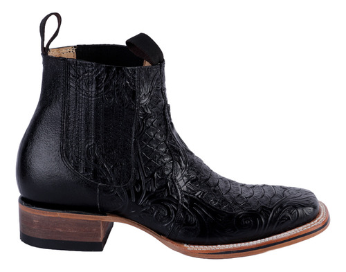 Botines Vaqueros Color Negro Fratello Para Hombre 0380 Botin