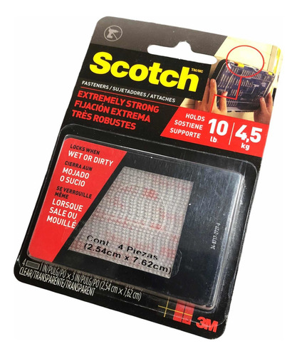 2x Set Sujetadores Transparentes 3m Scotch Fijación Extrema
