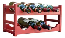 Comprar Cava Porta Botellas Vino Hogare Madera Elegante Y Moderna Color Roja
