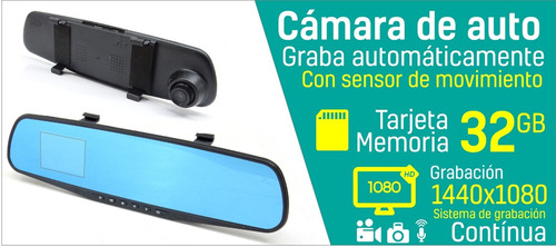 Espejo Camara Filmadora Para Autos $ Cm