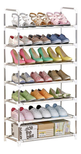 Rack Organizador Zapatero Zapatos Botas 18 Pares Minimalista Color Plateado