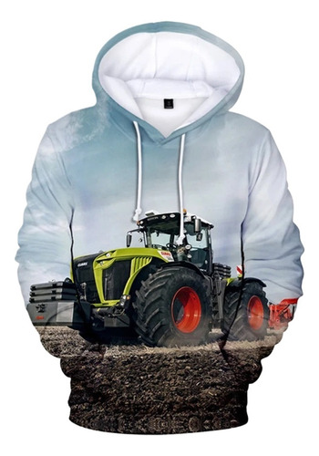 Rt Sudadera De Manga Larga Con Estampado 3d Tractor Para