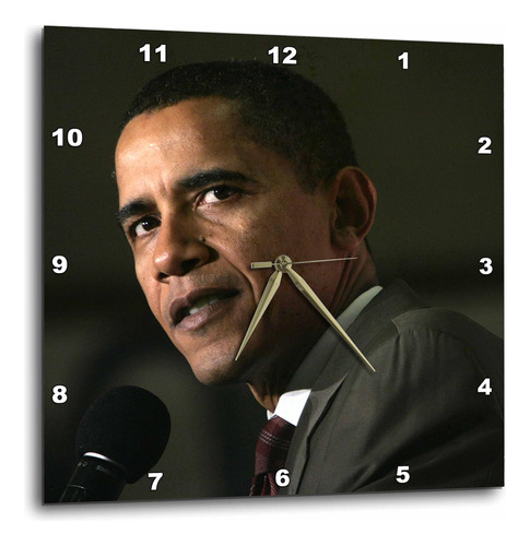 3drose Dpp_3865_2 Barack Obama Reloj De Pared, 13 Por 13 Pul