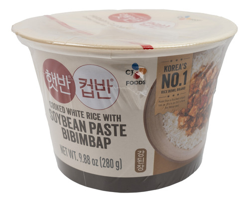 Cupbahn Arroz Instantáneo Con Pasta Soja Bibimpap, Cj 280g