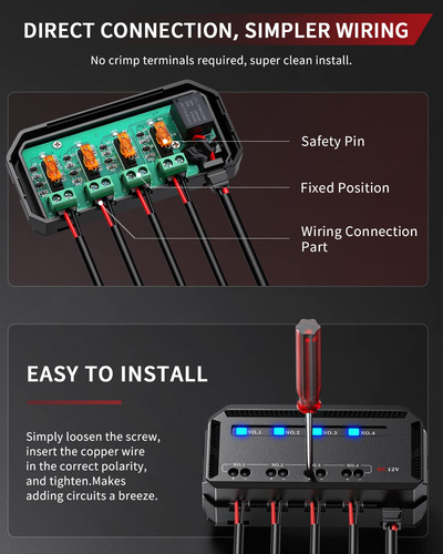 Bloque De Fusibles 12v Universal Para Motocicleta