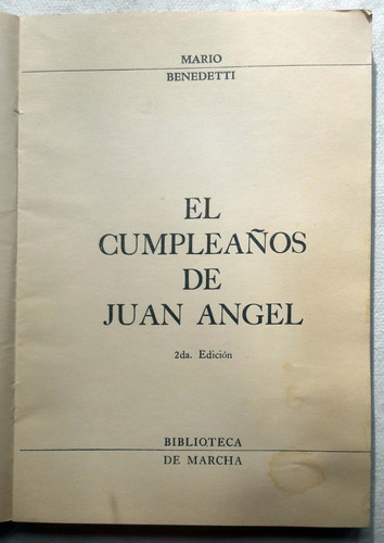 El Cumpleaños De Juan Ángel Mario Benedetti