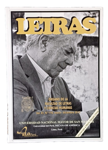 Revista Letras Homenaje A Mario Vargas Llosa Univ San Marcos