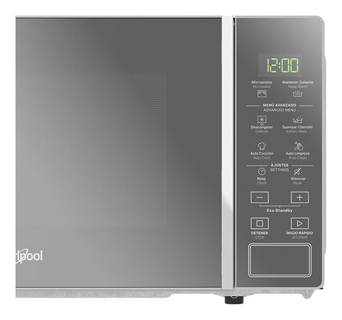 Microondas Whirlpool 20lt Silver Acabado En Espejo - Wm1807d