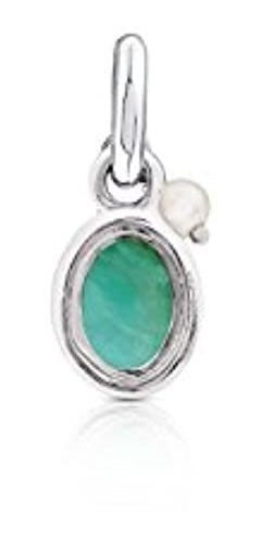Colgante De Plata Con Perla, Color Turquesa, Marca Pyle
