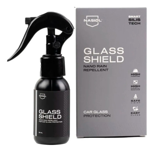 Nasiol Glasshield Repelente De Chuvas E Líquidos 50ml 