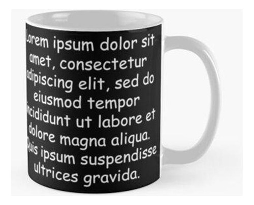 Taza Lorem Ipsum En Comic Sans Calidad Premium