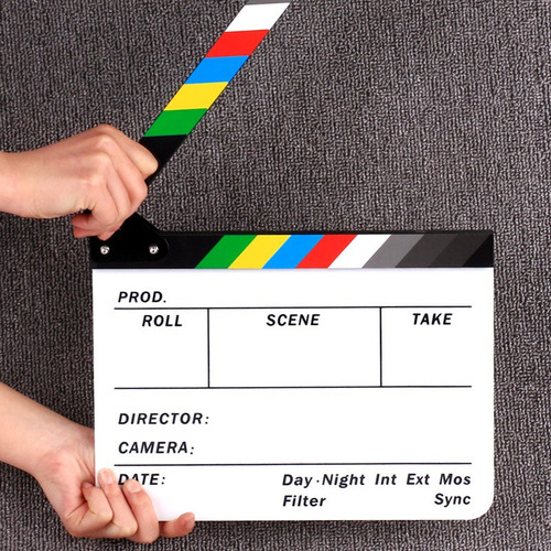 Tablero Película Claqueta Cine Director Escena Acción Corte