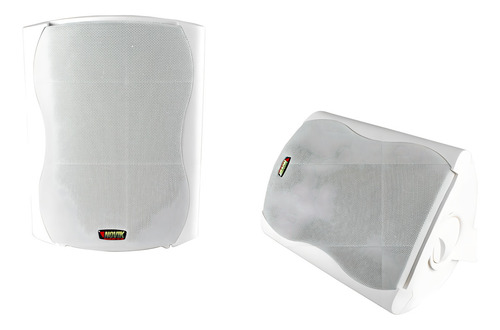 Par de altavoces Novik 6 Pol White, 100 W, 8 ohmios, sonido ambiental