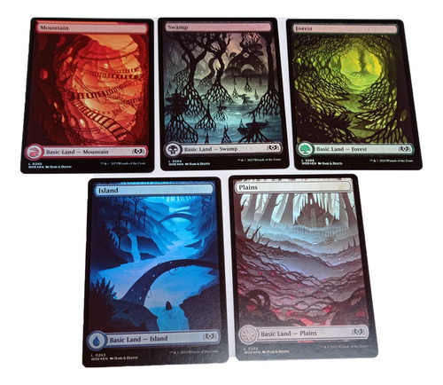 Set 5 Cartas Magic Wilds Of Eldraine Lands (foil) Mtg