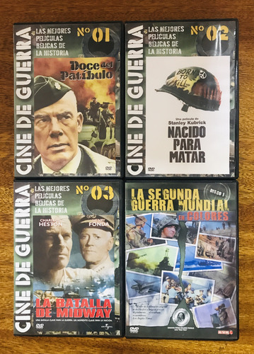 Películas Bélicas - Dvds Originales - Lote X 4 (Usado)