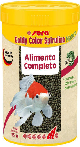 Imagem 1 de 2 de Ração Para Peixes Sera Goldy Color Spirulina (95gr)