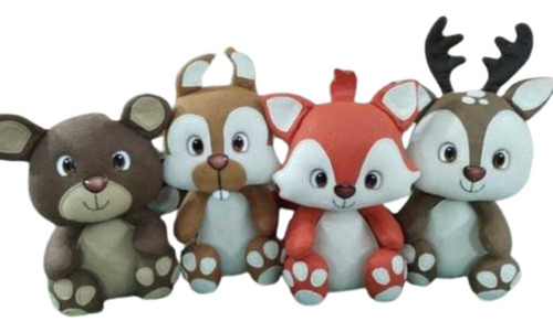 Kit 4 Bichinhos Em Feltro Bosque/floresta Encantada -20 Cm A