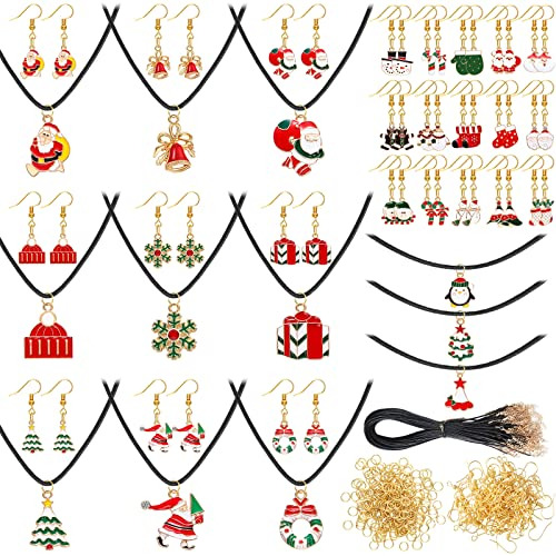 Conjunto De Joyería De Navidad De 90 Piezas, Charms De...