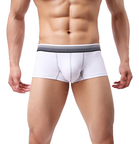 Calzoncillos Tipo Bóxer A Rayas Para Hombre, Con Bolsa Abult
