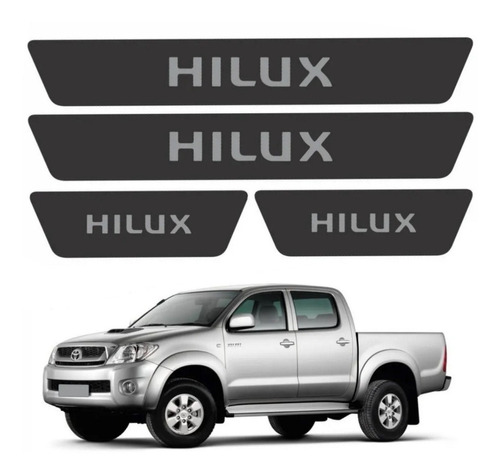 Kit Adesivos Soleira Proteção Compatível Toyota Hilux Sol39 Cor SOLEIRA TOYOTA HILUX