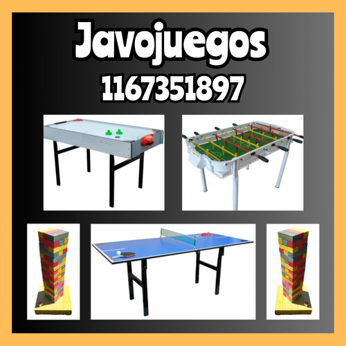 Alquiler De Metegol-tejo-ping Pong-jenga Xl-inflables