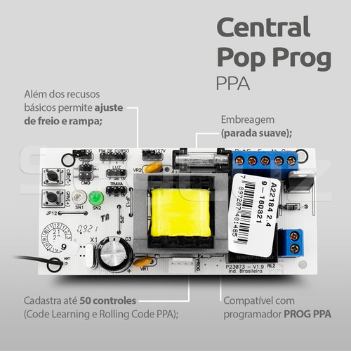 Imagem 4 de 7 de Kit Promocional Motor Portão Basculante Bv Home Smart Sp Ppa