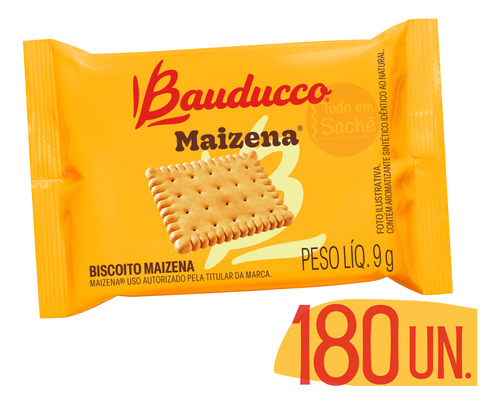 Biscoito Bolacha Maisena Maizena Bauducco Sache - 180 Un