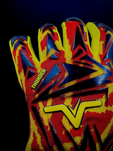 Imagen 5 de 8 de Guantes De Arquero Vgfc Thunder Rojo / Amarillo