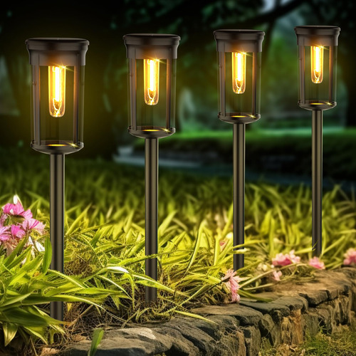 Luces Solares Para Caminos Y Jardín, Pack De 8 Unidades