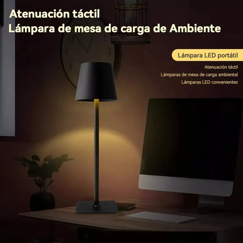 2x Lámpara De Mesa Led Escritorio Recargable Ajustable