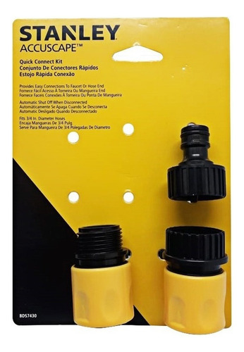 Manguera Riego Stanley 7,5m Bds7305 1/2 Acople 3/4 Reforzada Color Verde