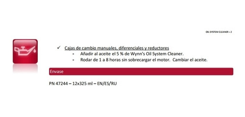 Lavado Interno Y Acondicionador De Motores Marca Wynn's