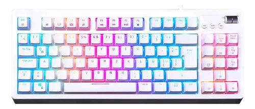 Teclado Mecánico Al 80% Switch Red Vsg Quasar White Edition