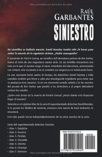 Siniestro: Un Thriller De Misterio Del Detective Hensley (ca
