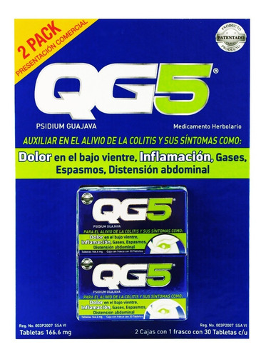 Qg5 60 Tabletas  Paquete Con 2 Frascos De 30 Tabletas C/u