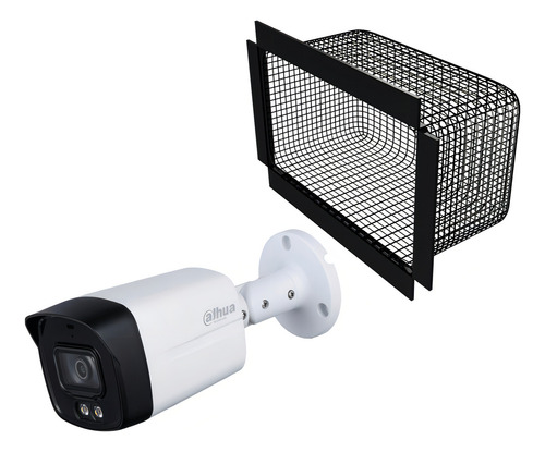 Dahua Cámara Bullet Hfw1209tlmn-plus-hera-g Con Protección Antivandálica Y Letrero Disuasivo Full Color De 2 Mp 1080p 2.8mm 108 Grados De Apertura Microfono Integrado Led 40mts Dwdr Hfw1209tlmn Ip67