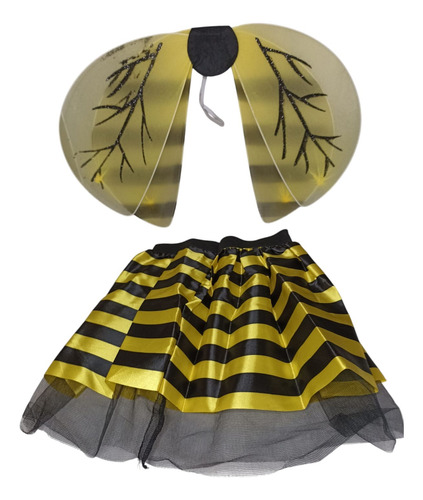 Disfraz Abejita Abeja Alas Falda Tutu Infantil 3-5 Niña