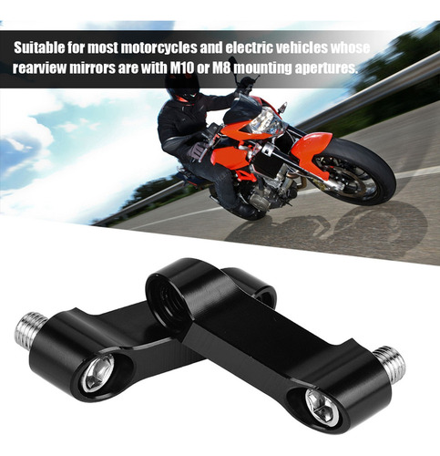 Extensor Montaje Elevador Para Espejo Retrovisor Motocicleta